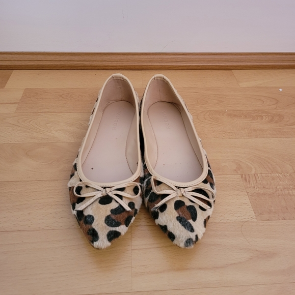 Animal pattern pointy toe flats - Picture 6 of 7